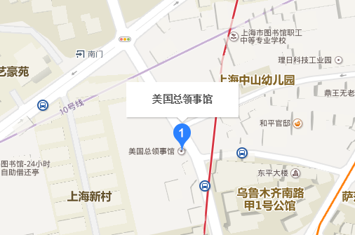 美国驻上海总领事馆地理位置